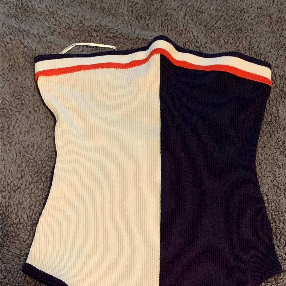 Tube bodysuit- red, blue, white
